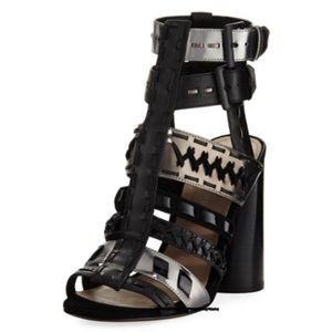 Donald Pliner Bindy Metallic Sandal Heels 8.5
